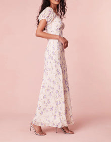 LoveShack Madara Floral Maxi Dress - Dusty Lavender