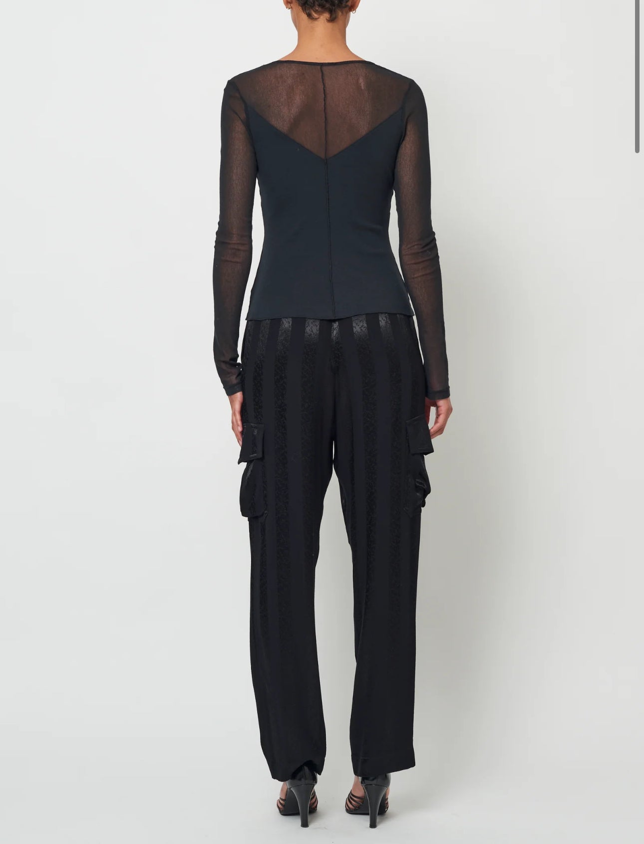 Raquel Allegra Long Sleeve Poppy Top - Black