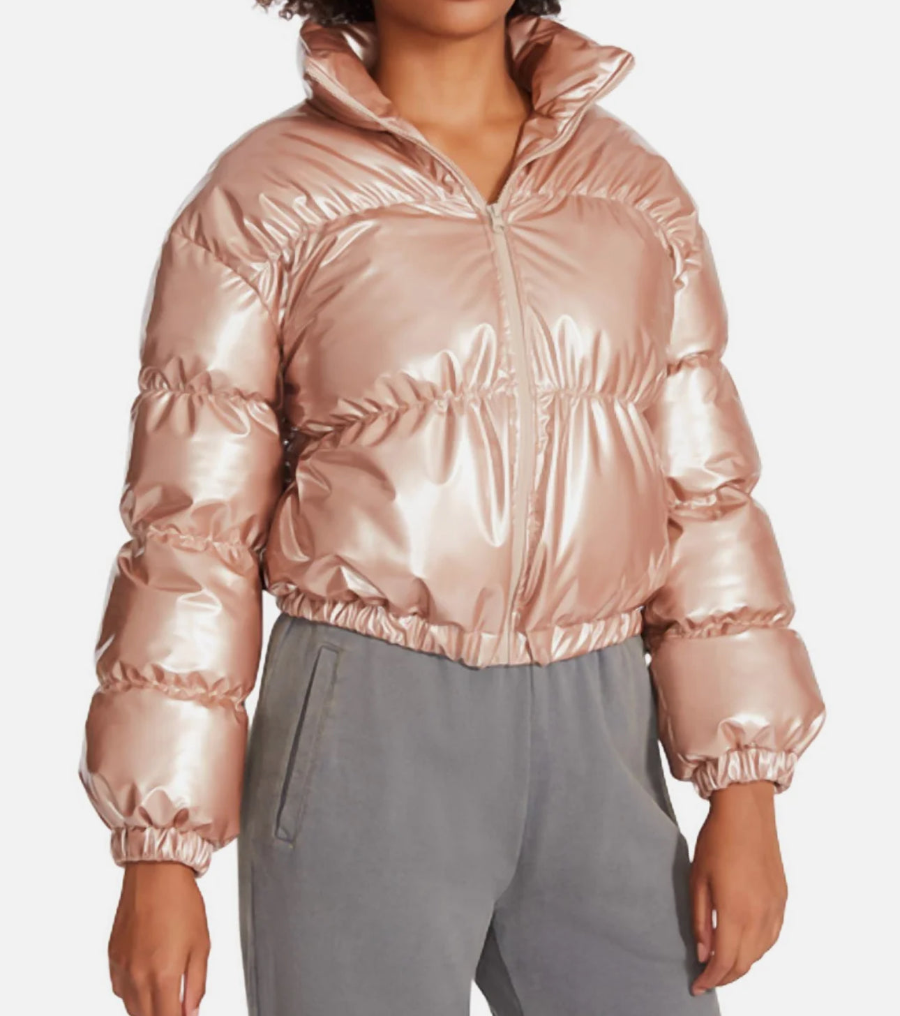 Steve Madden Eden Patent Jacket - Taupe