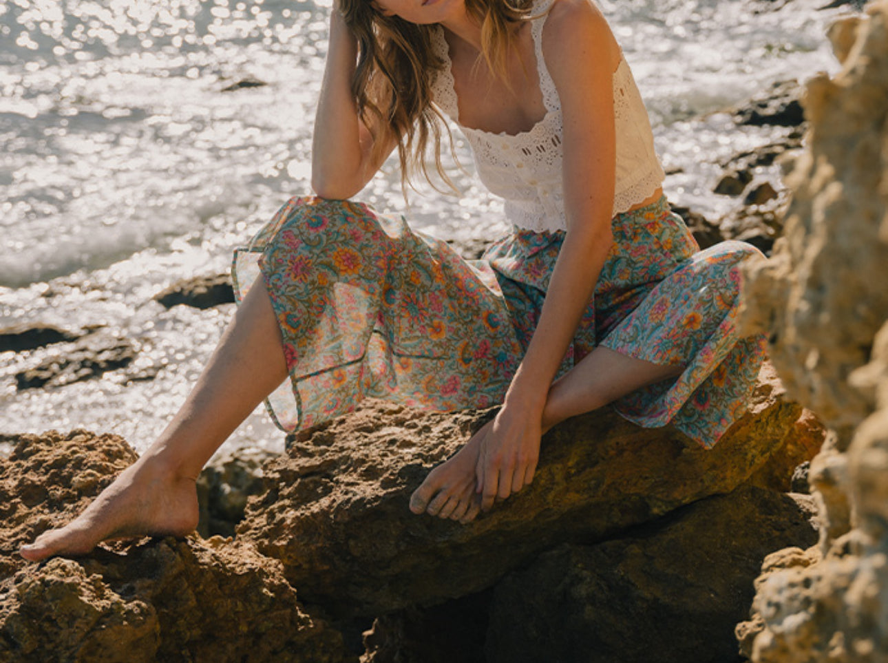 Louise Misha Amandine Pants in Water River Flowers