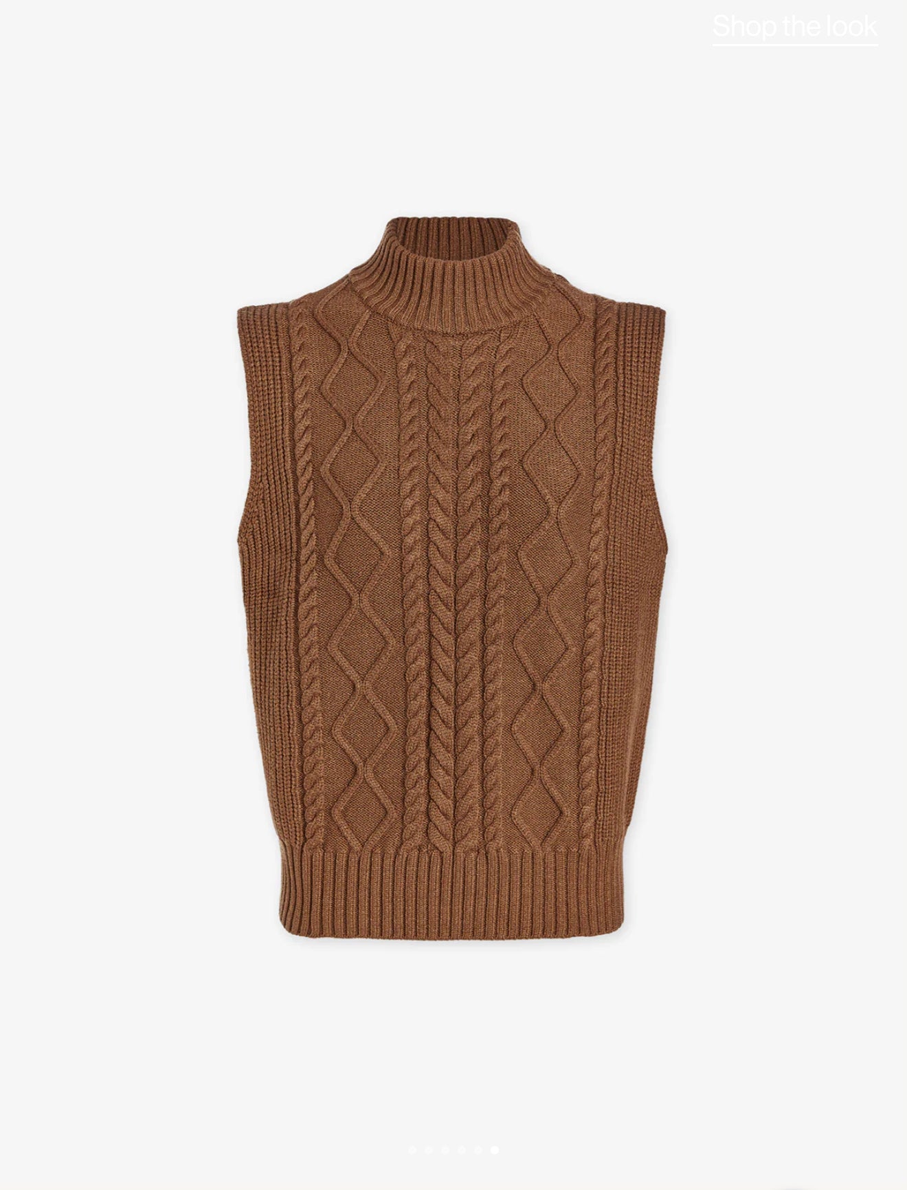 Varley Joilette Roll Neck Vest - Caramel Pecan