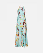 A.L.C. Sybil Printed Satin Maxi Dress - Mint Multi
