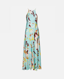 A.L.C. Sybil Printed Satin Maxi Dress - Mint Multi
