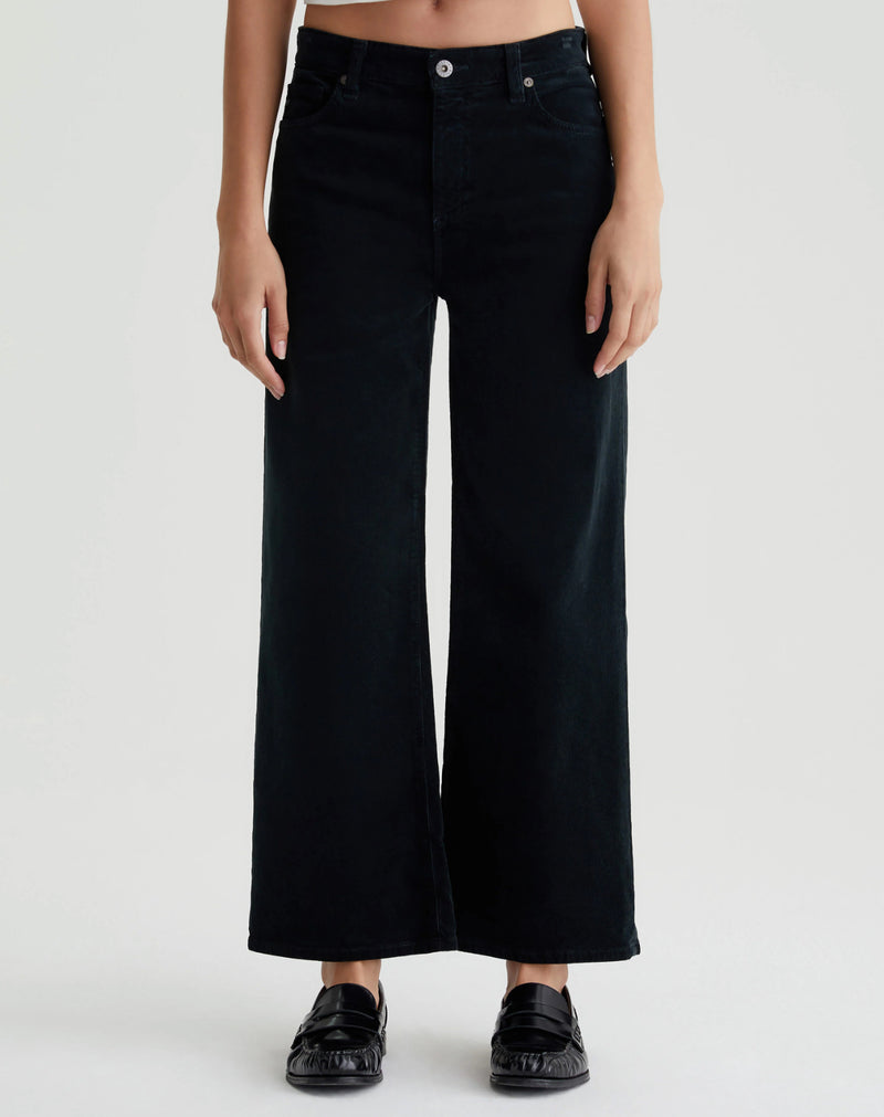 AG Jeans Corduroy Saige Wide Leg Crop - Sulfur Smooth Slate