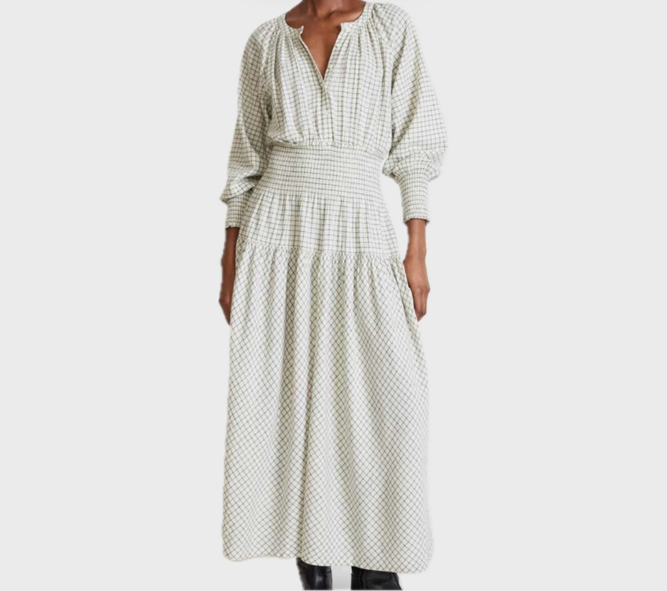Apiece Apart La Ventura Dress - Cream Check