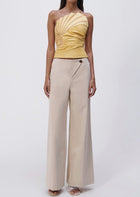 SIMKHAI Rory Draped Pant - Vanilla