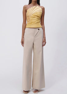SIMKHAI Rory Draped Pant - Vanilla