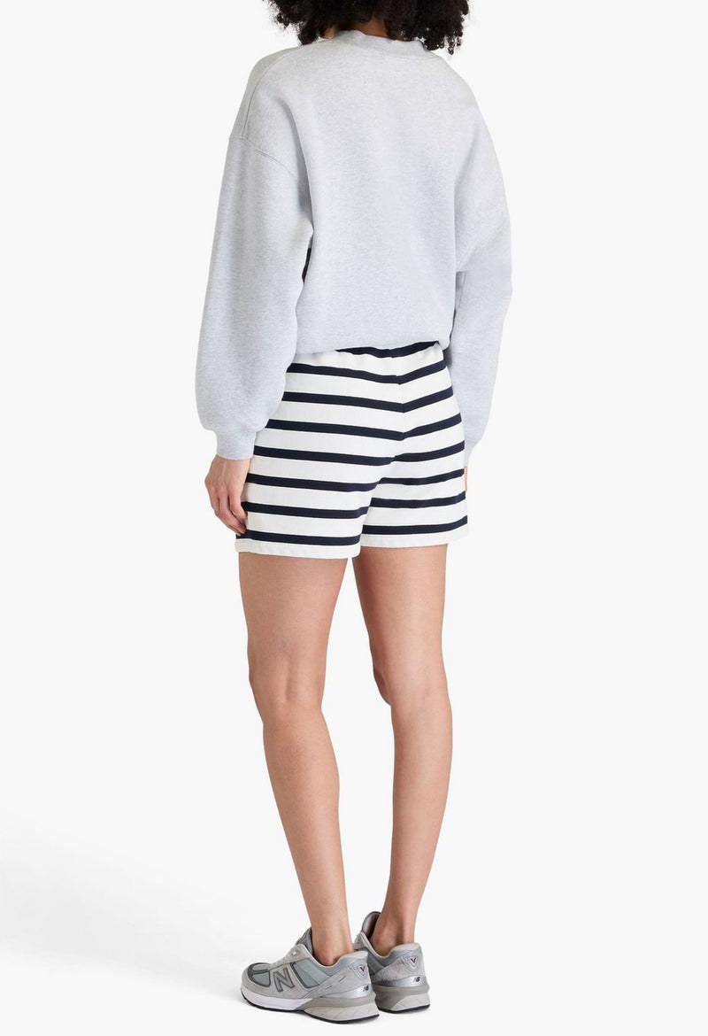 Frame Varsity Striped French Terry Shorts