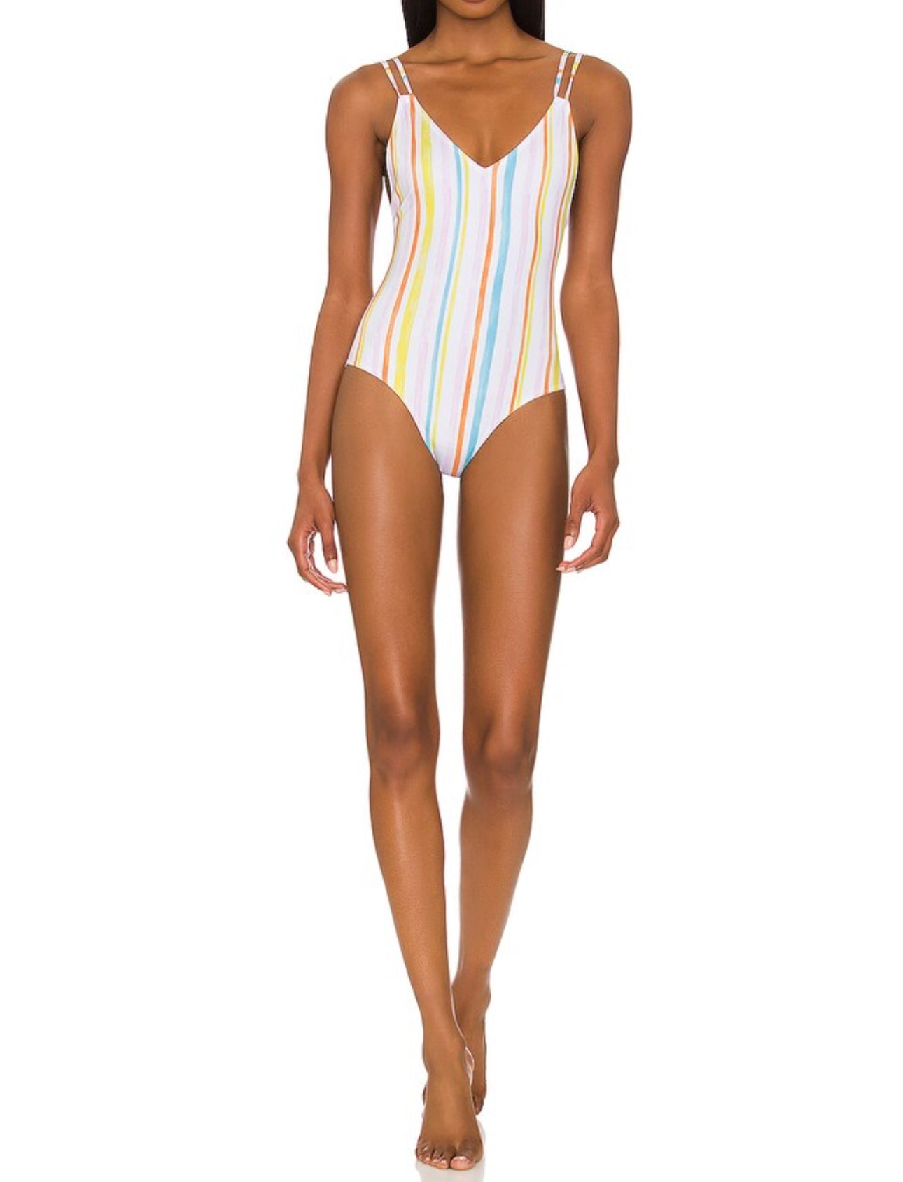 Solid & Striped The Lynn One Piece - Watercolor Stripe