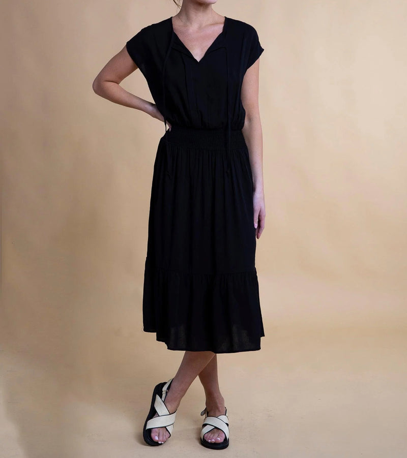 Yana K Bryson 3/4 Dress - Black