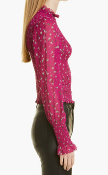 rag & bone Kayden Floral Smocked Bodice Blouse