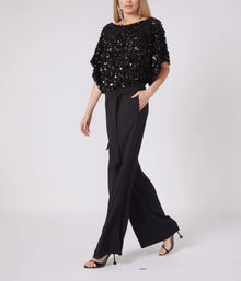 Gilner Farrar Walker Jumpsuit - Black Paillets