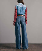 rag & bone Wyatt Patchwork Shirt - Dark Blue Floral