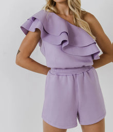 Endless Rose Tiered Layer One Shoulder Romper