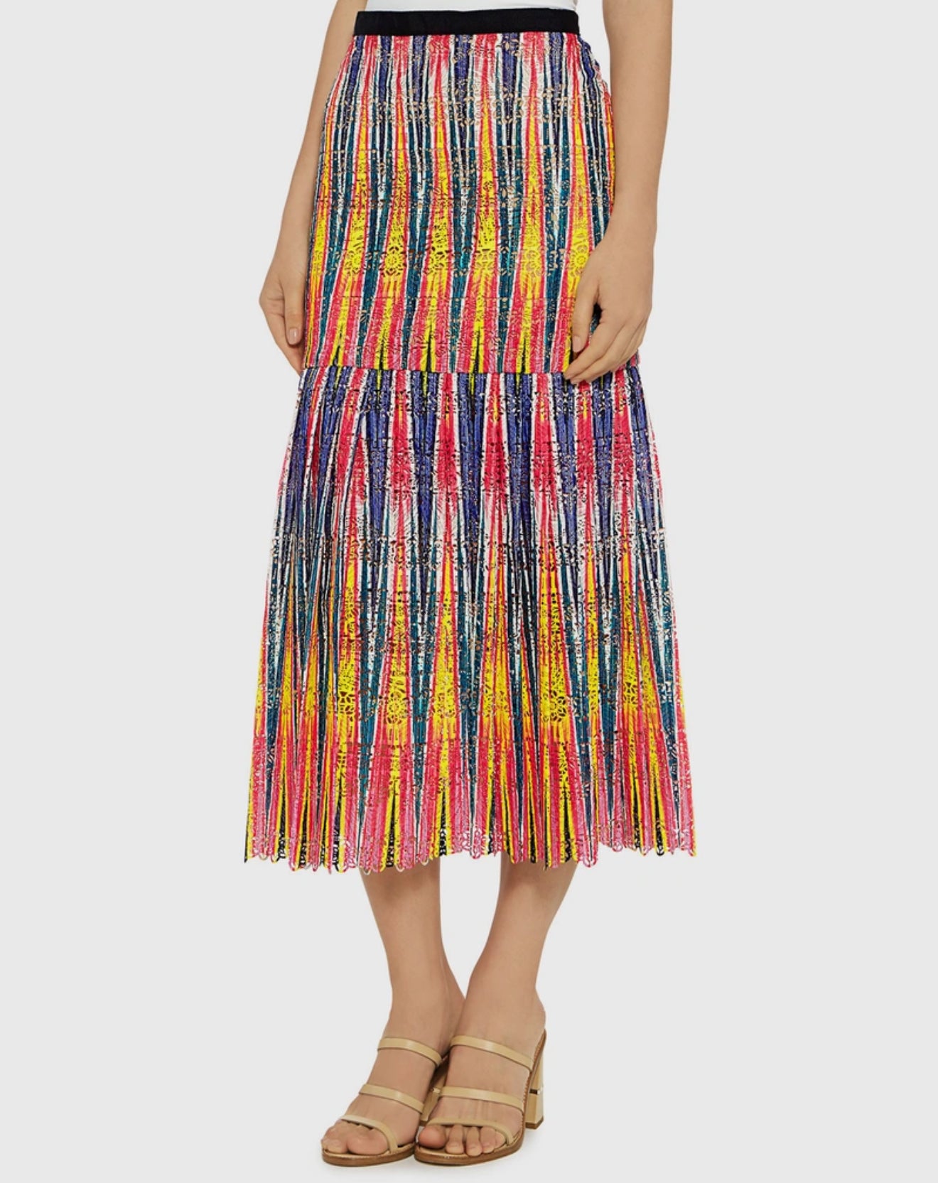 Saloni Diana Pleated Skirt - Uzbek Ikat