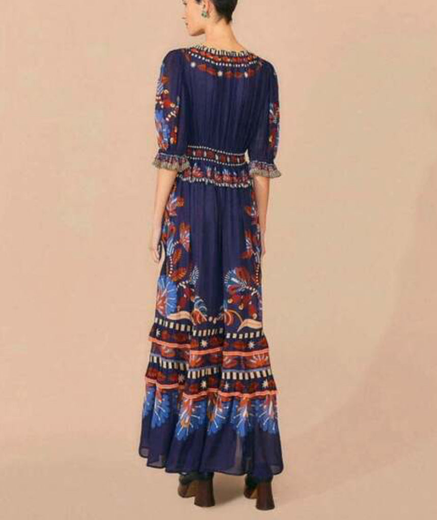 FARM Rio Nature Beauty Dress - Blue