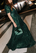 Sail to Sable Emerald Ava Sequin Maxi Dress