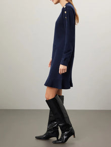 Derek Lam 10 Crosby Camden Sweater Dress - Navy