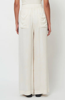 Raquel Allegra Silk Jacquard Athena Pant - Cream