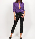 Equipment Femme Slim Signature Silk Shirt - Tillandsia Purple