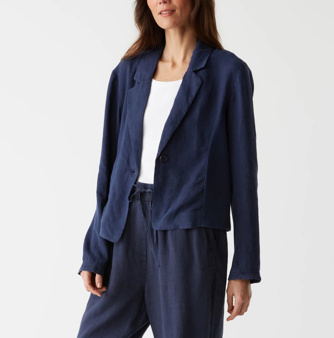 Michael Stars Pearson Linen Blazer - Nocturnal