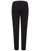 ROBELL Marie Flower Jacquard Slim Fit Trouser - Black