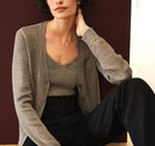 Michael Stars Ruiz Metallic Cardigan - Pewter