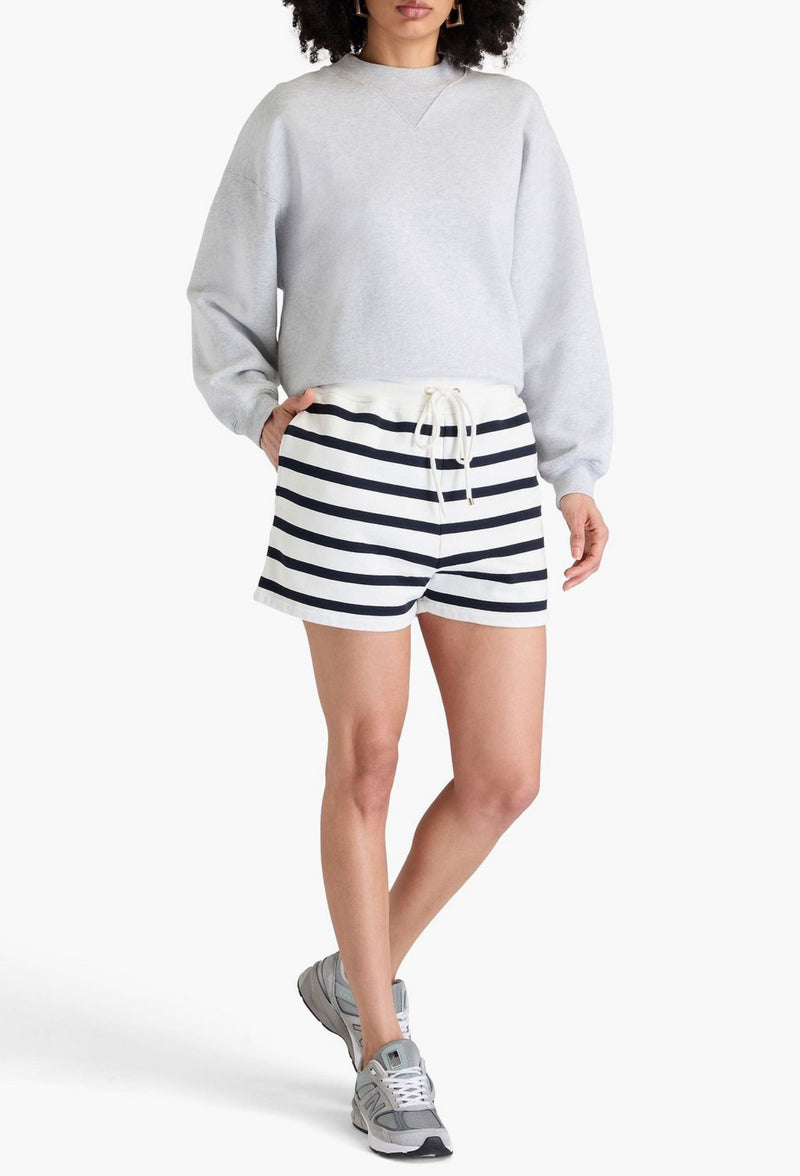 Frame Varsity Striped French Terry Shorts