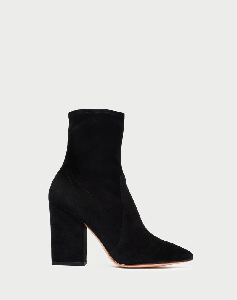 Loeffler Randall Isla Suede Slim Ankle Bootie - Black