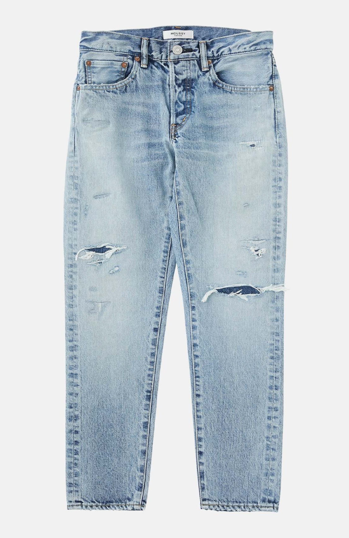 Moussy Vintage Chess Park Tapered Jeans - Blue 111