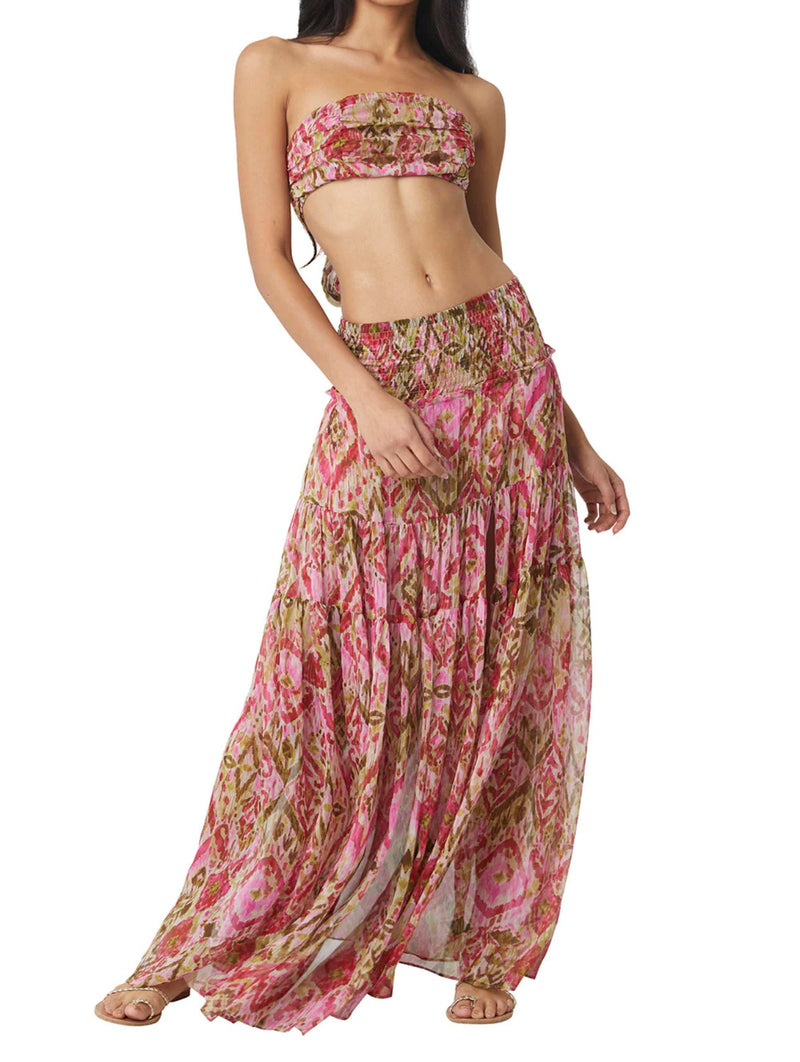 MISA Los Angeles Bar Skirt - Summer Ikat