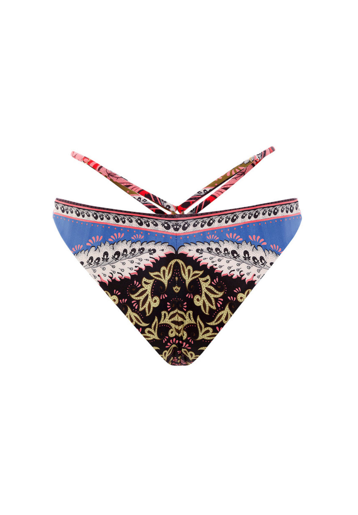 Agua Bendita Antiq Print Halle Beryl Bikini Set - Cornflower Blue