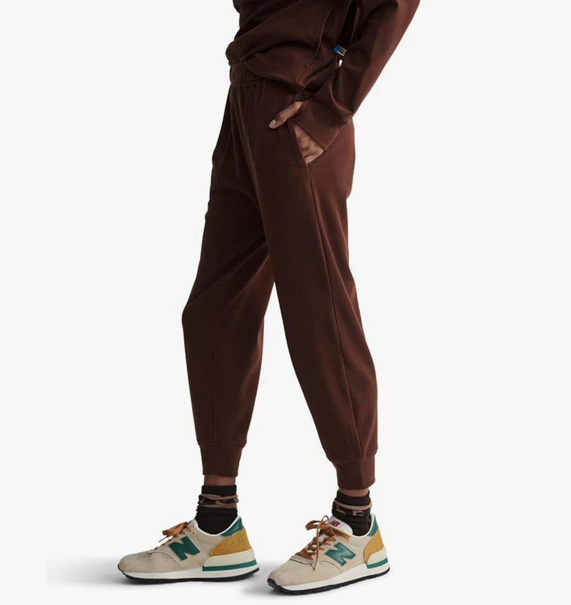 Varley Brushed Rib Slim Cuff Pant 25" - Dark Walnut