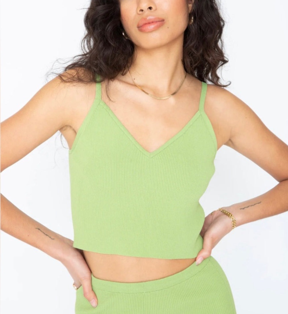 Callahan Knitwear Jenn Cardi Set - Basil