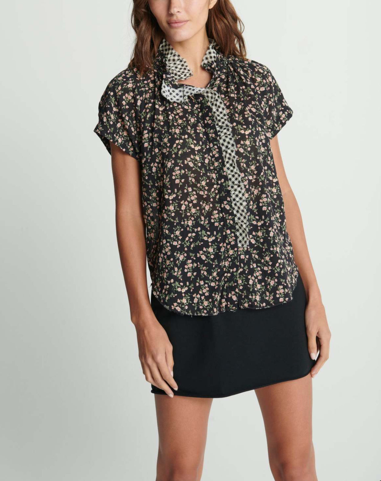sundays Leah Shirt - Floral Gingham