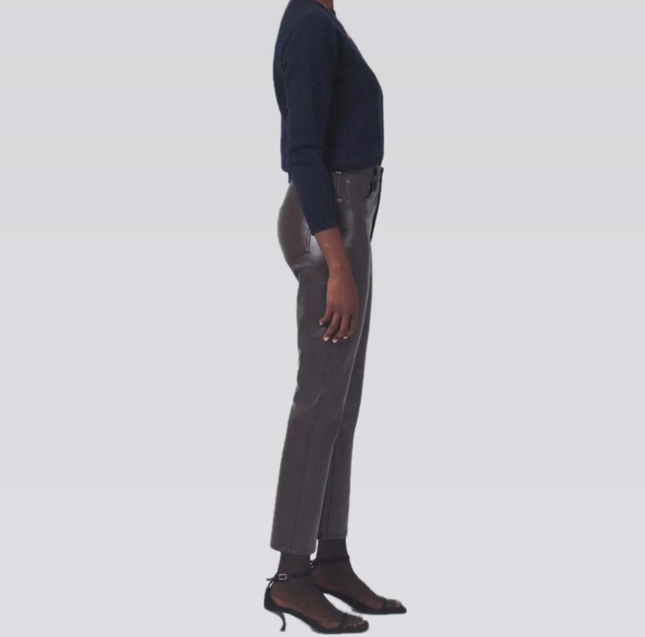 Citizens of Humanity Jolene Leather Pants - Chocolate Torte