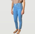 Re/Done 90s Ultra High Rise Ankle Crop - Blue Stone