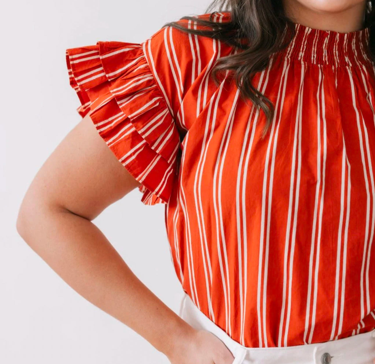 Sunshine Tienda Hemingway Stripe Flutter Top