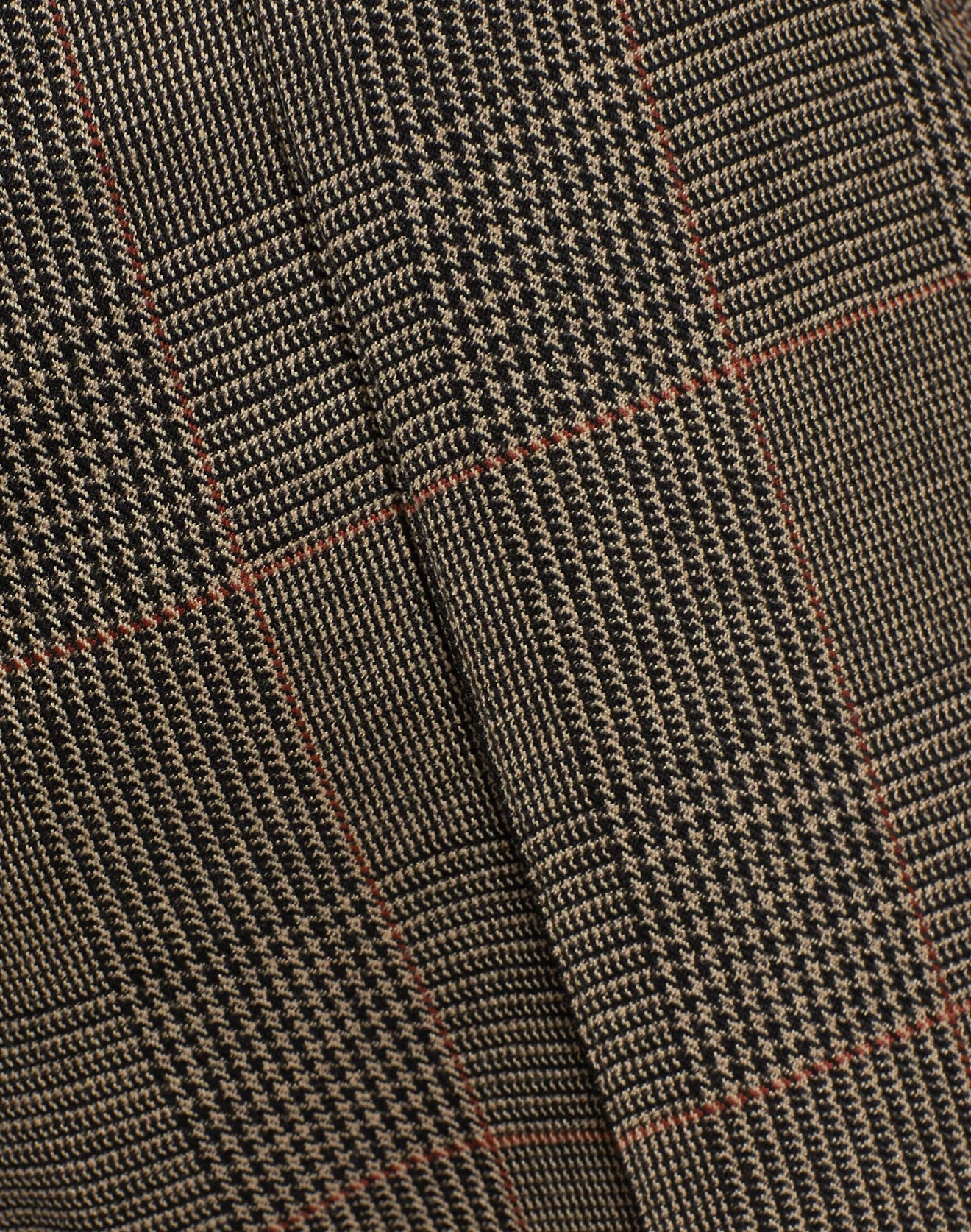 Frame Check Cropped Trousers - Brown Multi