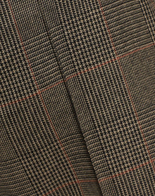 Frame Check Cropped Trousers - Brown Multi