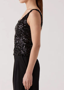 Sophie Rue Rael Sequins Tank - Black