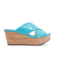 Chocolat Blu Winner Wedge - Patent Aqua