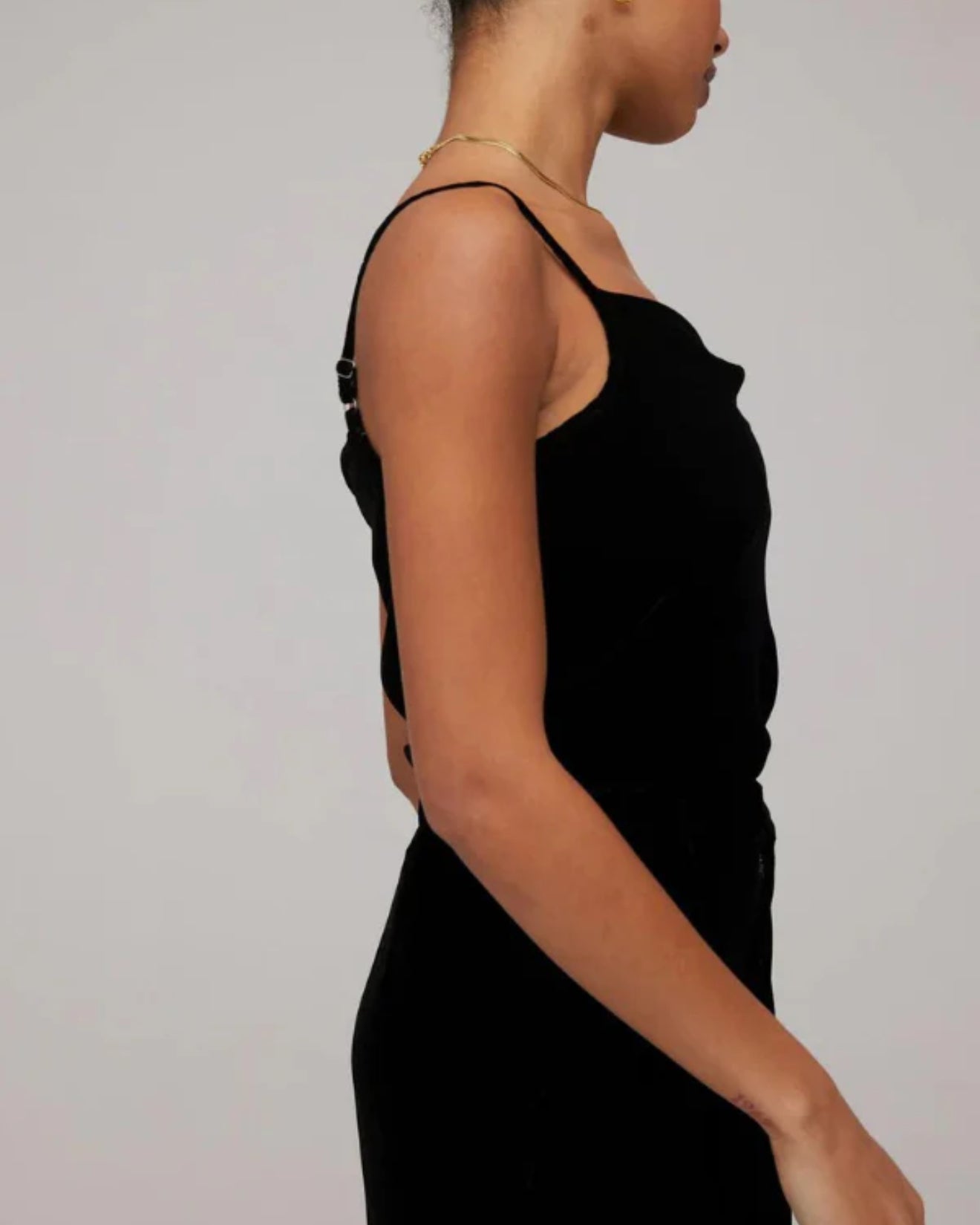 Bella Dahl Velvet Cowl Neck Camisole - Black