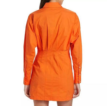 En Saison Pleated Shirt Dress - Tangerine