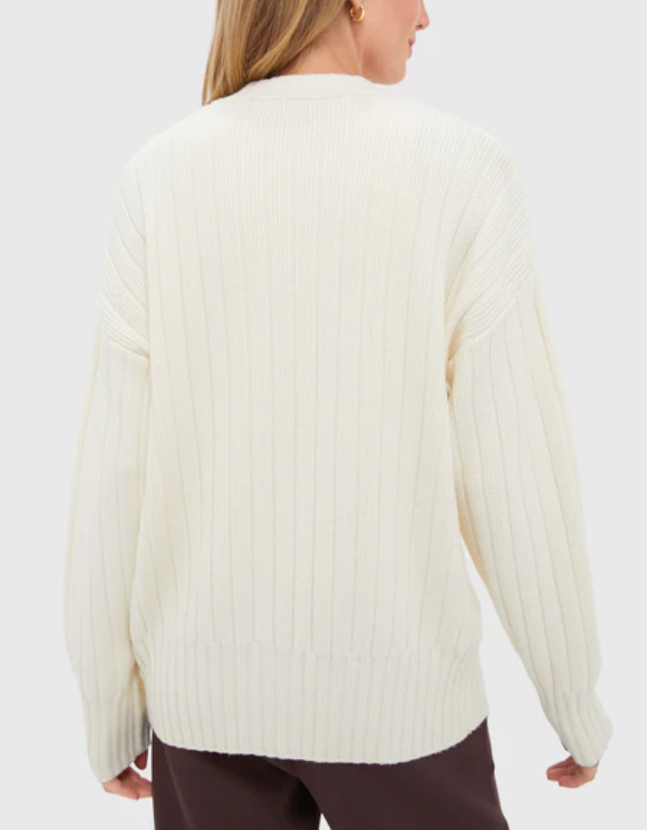 Varley Pensdale Relaxed Knit Jacket - Egret