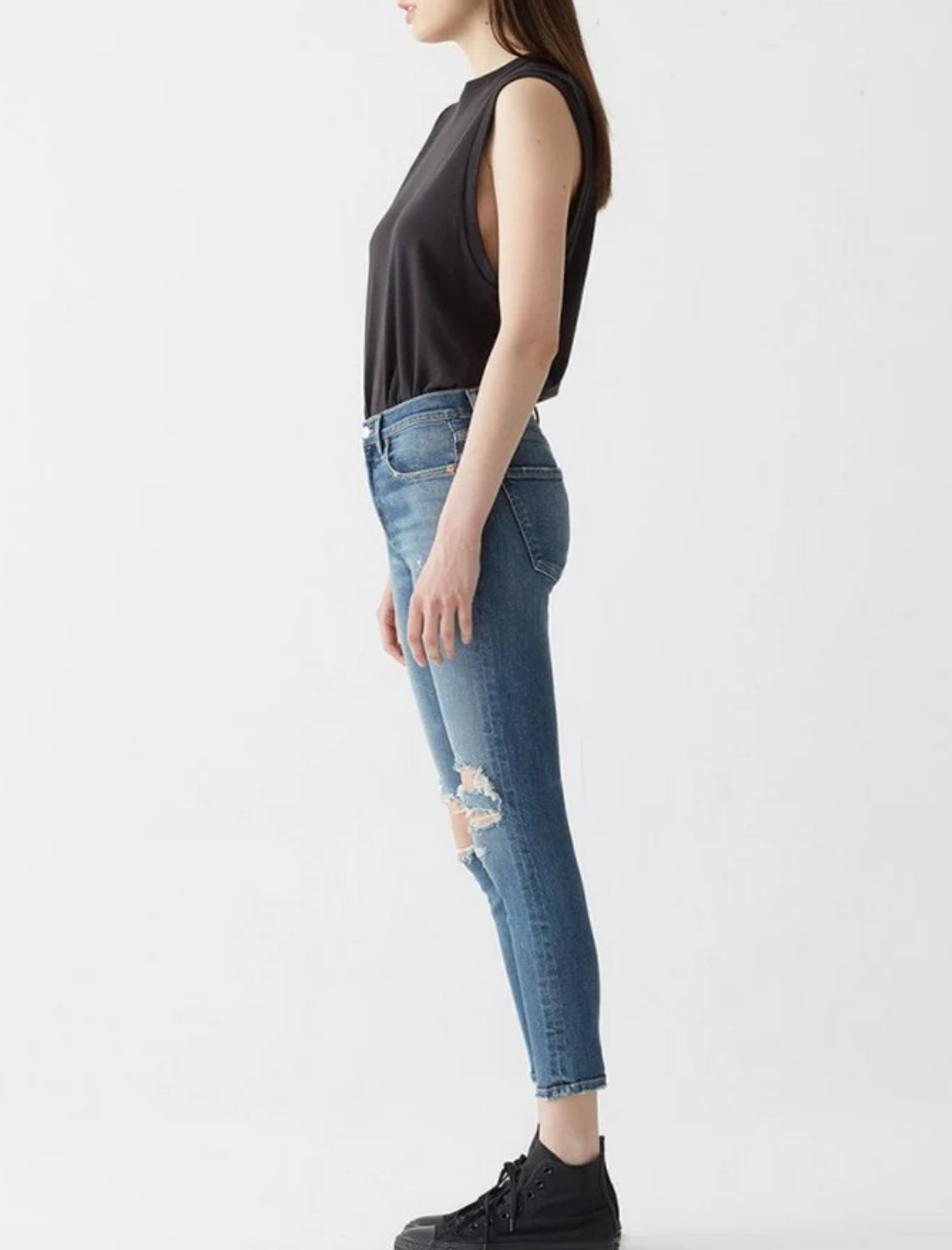 AGOLDE Sophie High Rise Skinny Crop - Spite