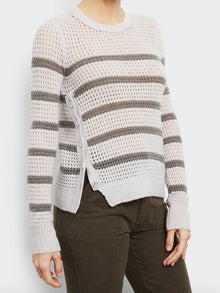 Inhabit Cashmere Waffle Stripe - Lotus