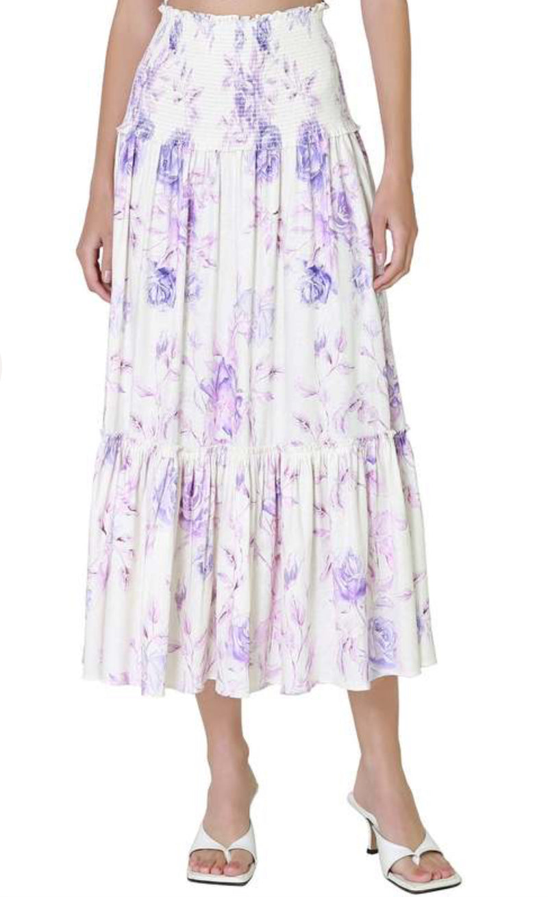 LoveShackFancy Brenner Skirt - Spanish Lilac