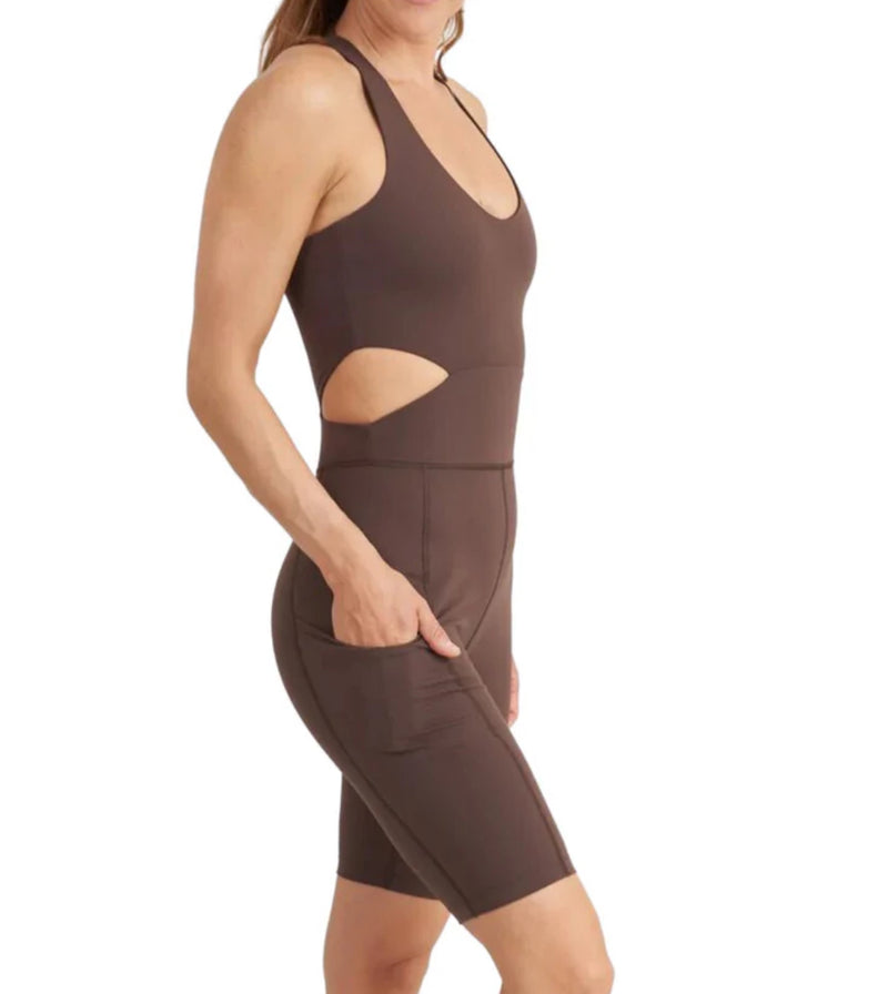 Thrive Société Snap Corset Onesie - Fudge