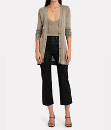 L'Agence Millie V-Neck Cardigan - Taupe
